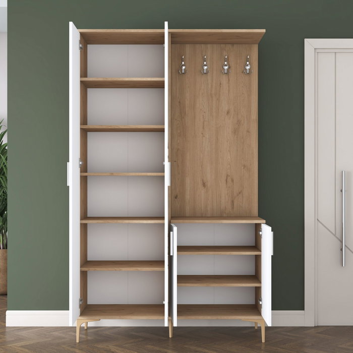 Hanah Home Soporte de Entrada EA147 - 4486 Nogal y Blanco